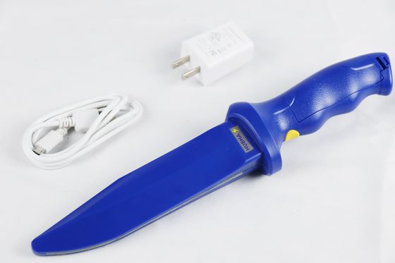 comprar HUSHA Cuchillo de entrenamiento eléctrico con batería recargable de arco de alto voltaje y interruptor de seguridad para entrenamiento de la policía militar Fabricación en línea