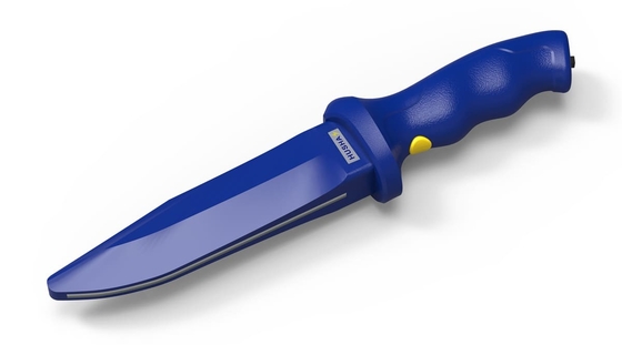 Cuchillo de choque eléctrico de policía con interruptor de seguridad e interfaz de carga general